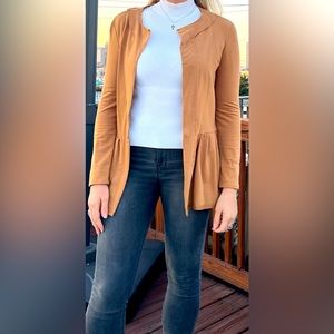 Nommo | Women’s Open Front Blazer in Neutrals Size L